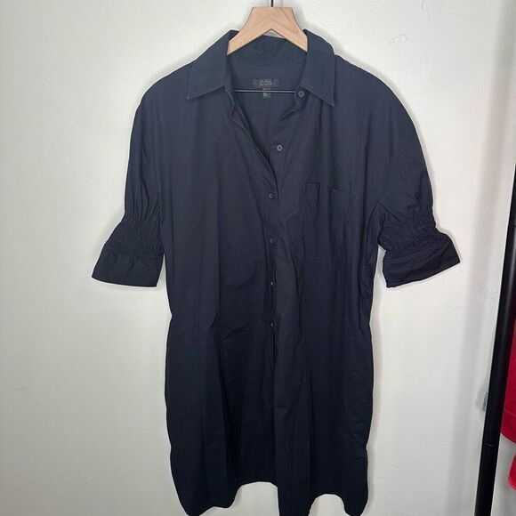 COS Cotton Button Front Dress - Picture 1 of 9
